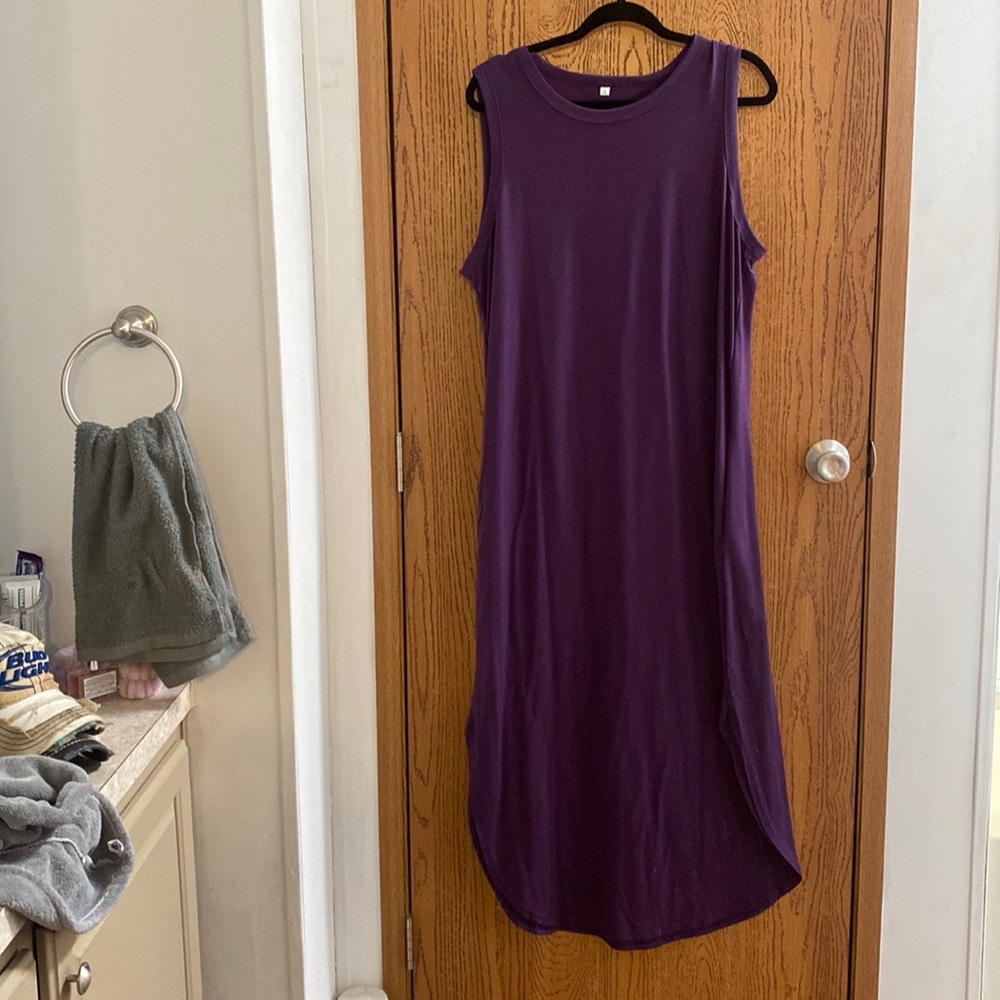 Long purple cotton dress shirt sleeves